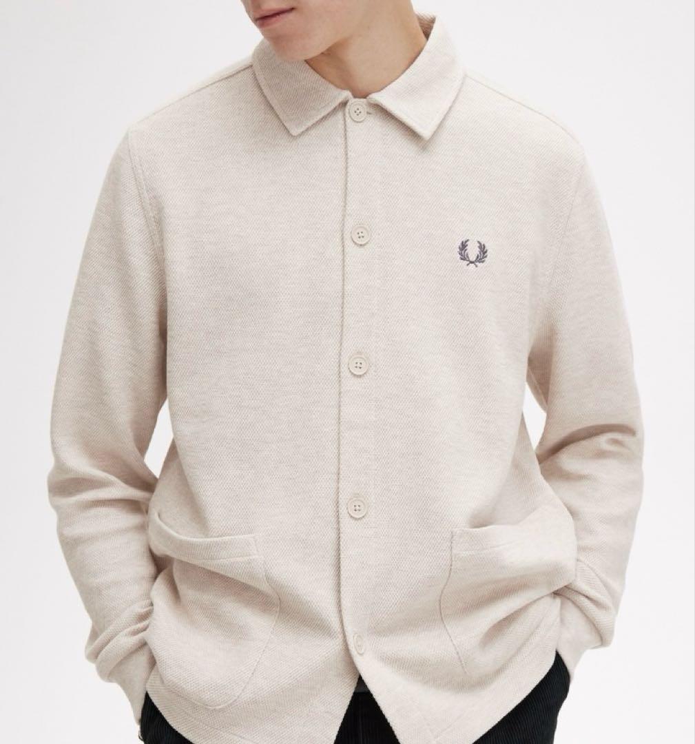 FRED PERRY/Long Sleeve Polo ベージュL