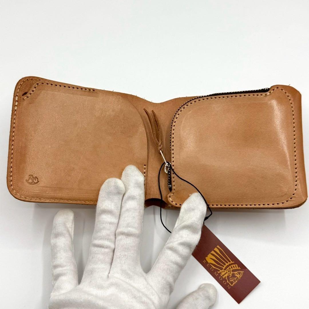 未使用品✨レッドムーン MID LINE ショートウォレット ヌメ革 小銭入れ有