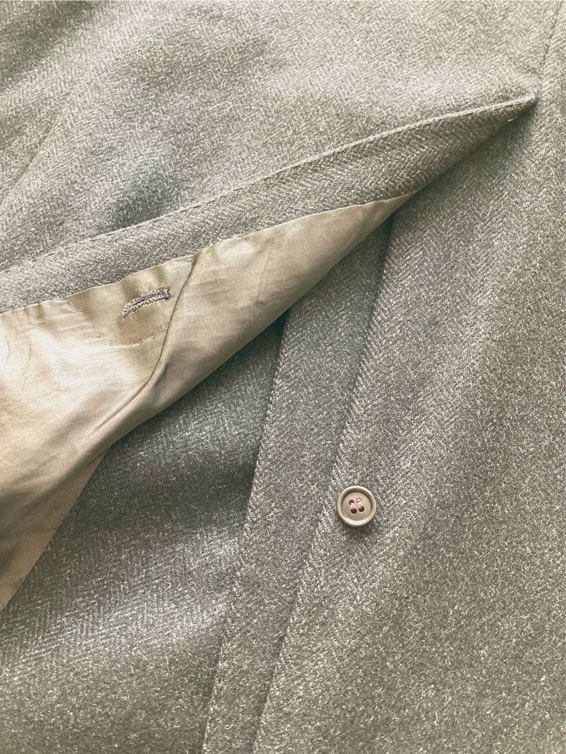 はがれんカシミヤ100% Kiton チェスターコート　サイズ52 グレー