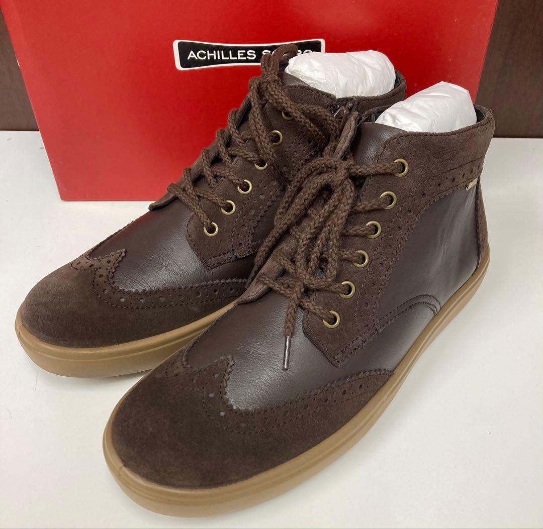 アキレスソルボ（24.5cm）コーヒーブラウン 幅広 スニーカー