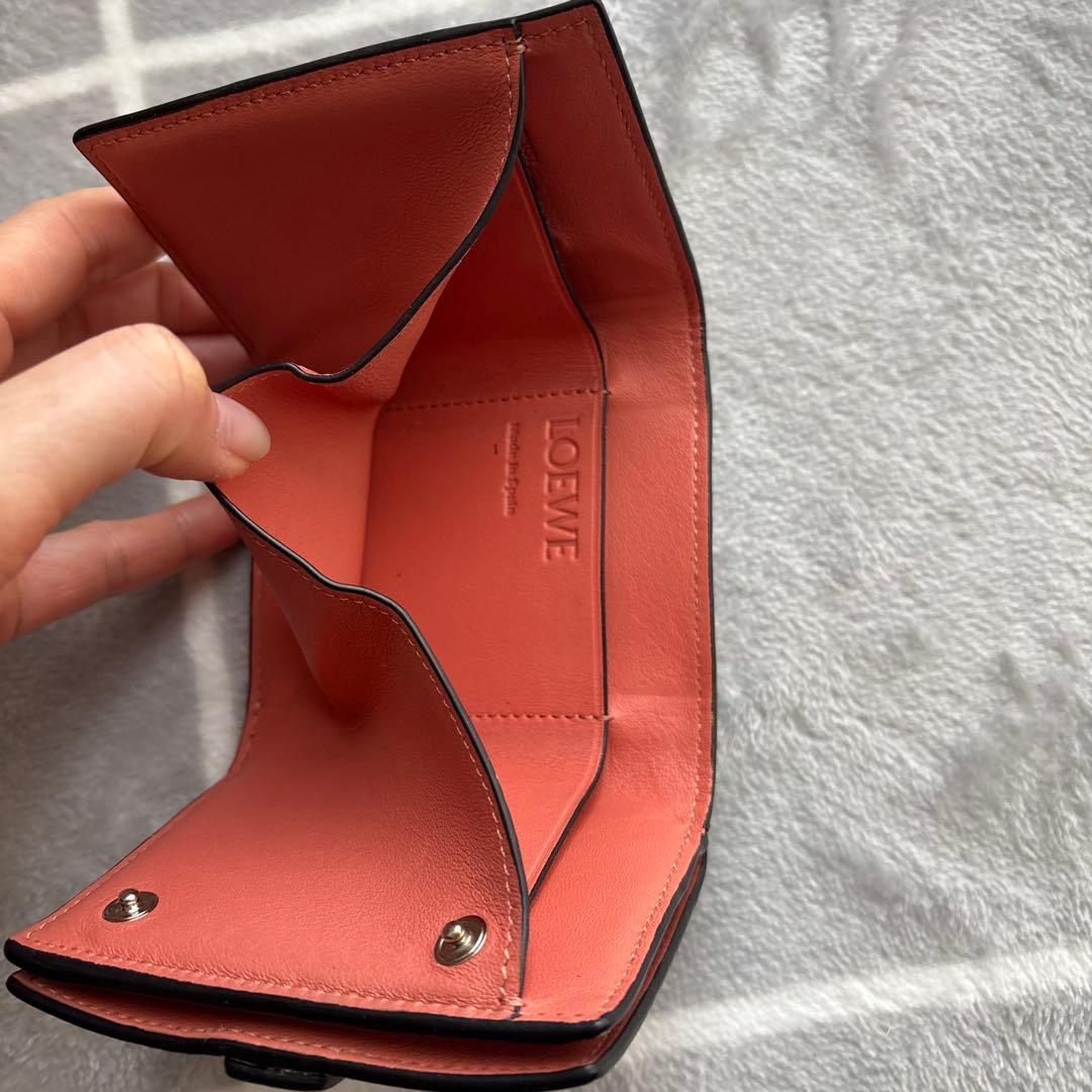 LOEWE 三つ折り財布 ベージュ/オレンジ