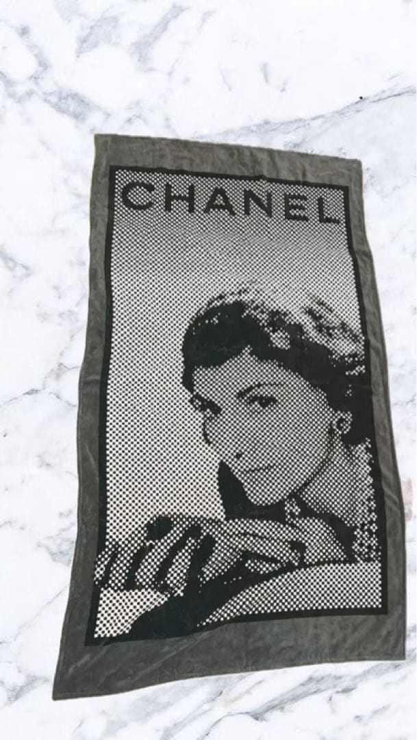 Hiro様 CHANEL モノクロ タオルケット フェイス デザイン