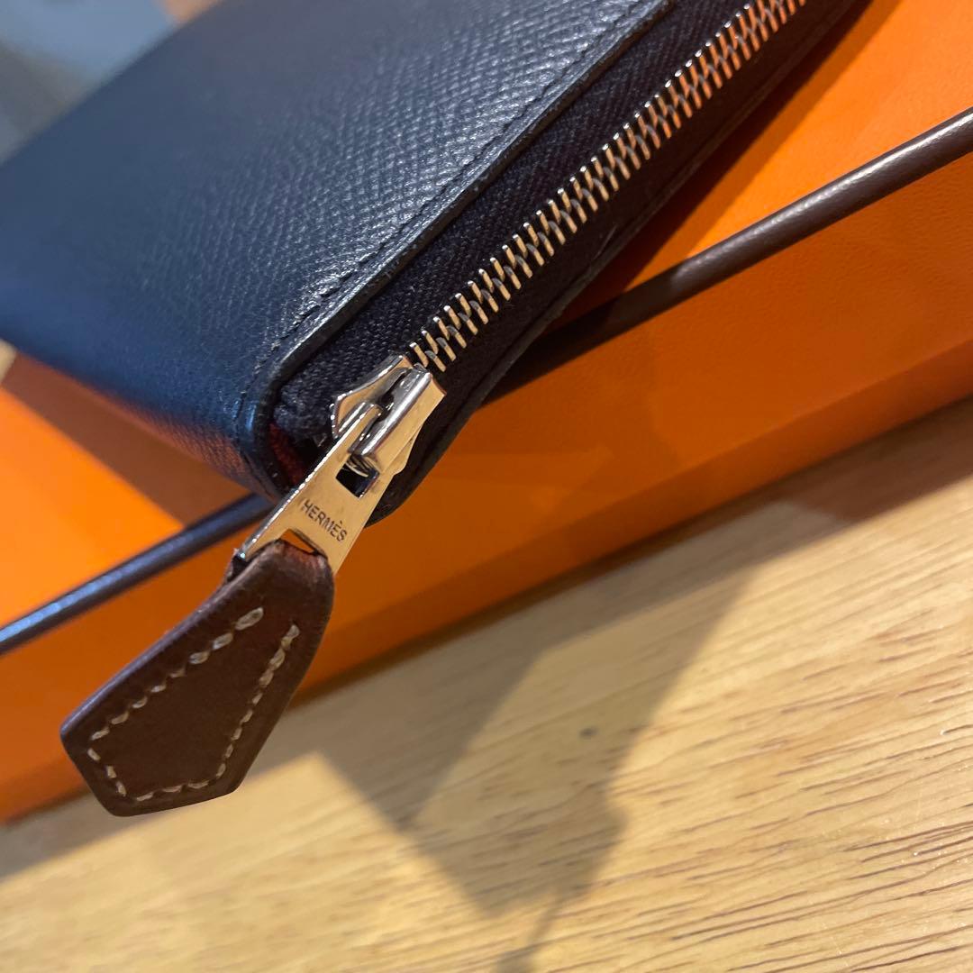 エルメス　アザップ　シルクイン　ネイビー