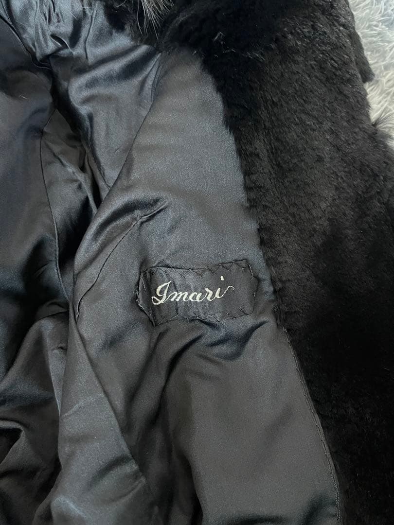 激レア　シェアードミンク　エナメルレザー　パッチワーク　金釦　ロングコート