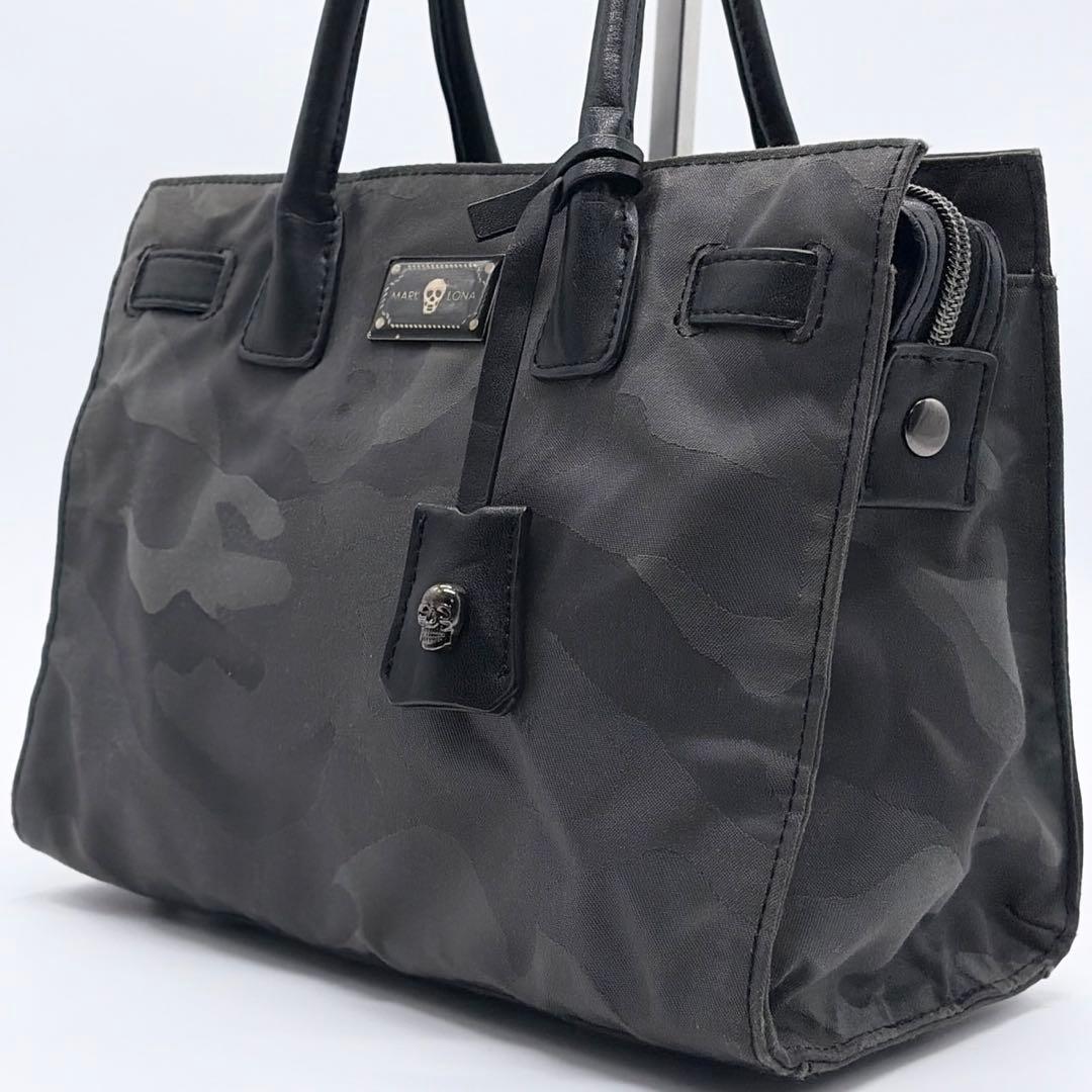 マーク&ロナ カートバック ゴルフ レザー ブラック スカル カモフラ チャーム