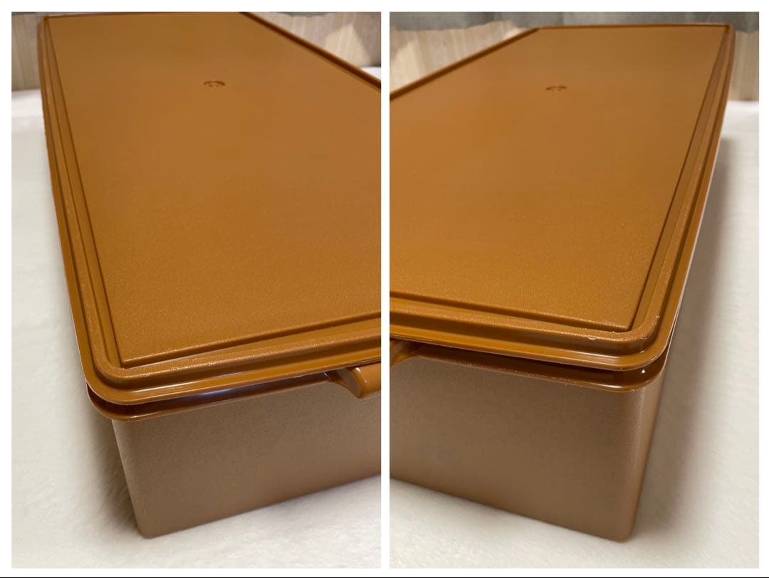 美品/2個セット/タッパーウェア/ディープ/ロング/スーパーケース/セピア②