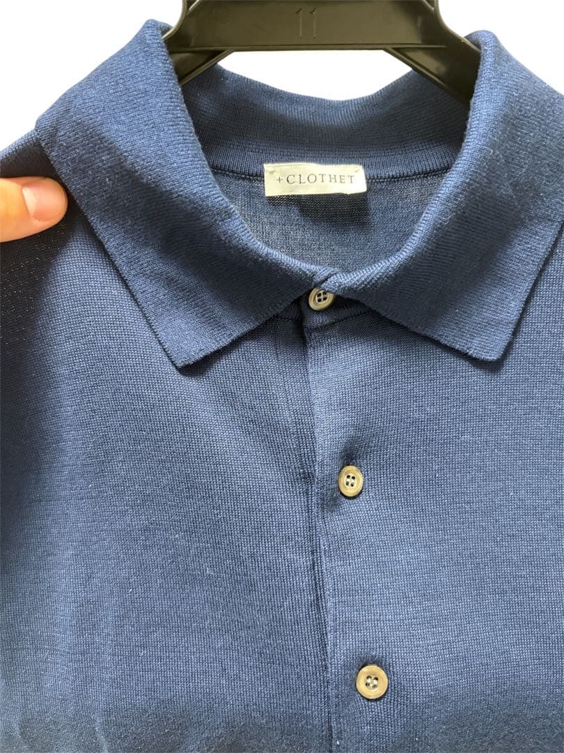 クロスクローゼット ニットポロ　半袖 サイズ2 (M) Deep Blue