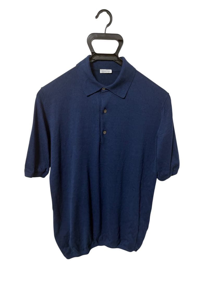 クロスクローゼット ニットポロ　半袖 サイズ2 (M) Deep Blue