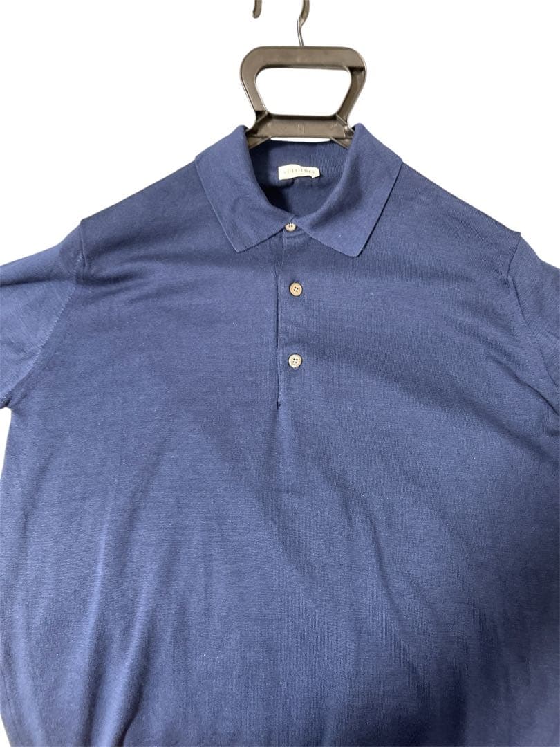 クロスクローゼット ニットポロ　半袖 サイズ2 (M) Deep Blue
