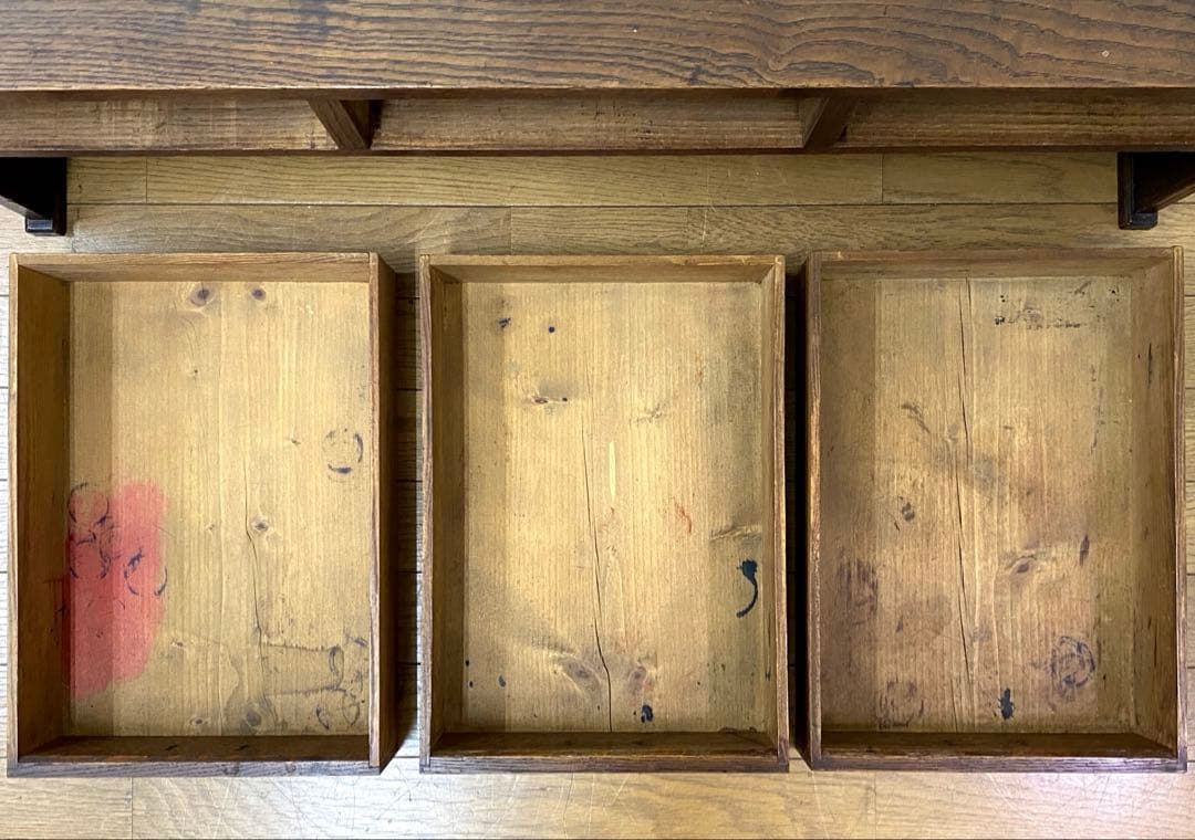 アンティーク レトロ 文机 机 飾り棚 インテリア 古民具 欅 けやき 無垢