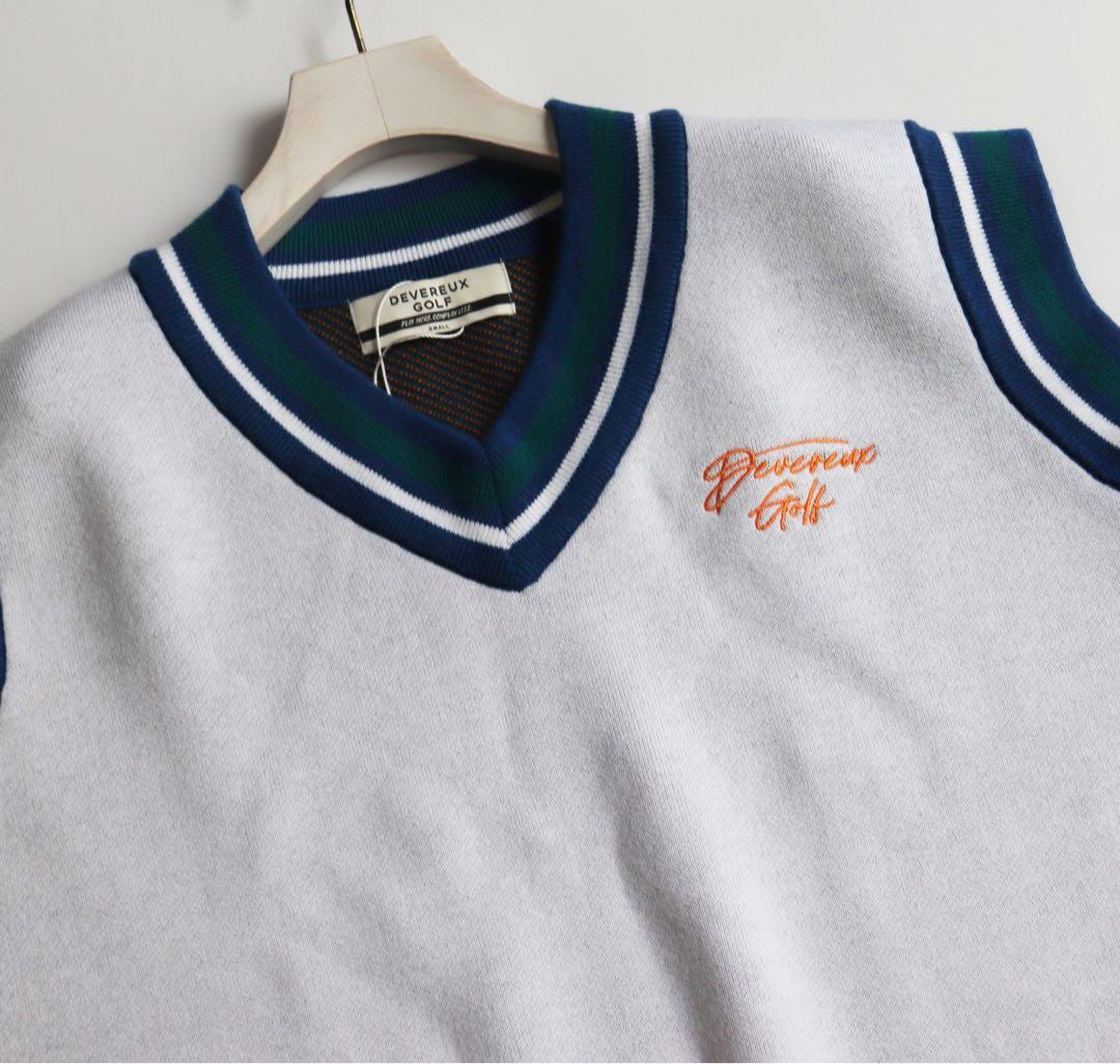 《デヴァローゴルフ》未使用 バックビッグスカル ニットベスト オーバーサイズS