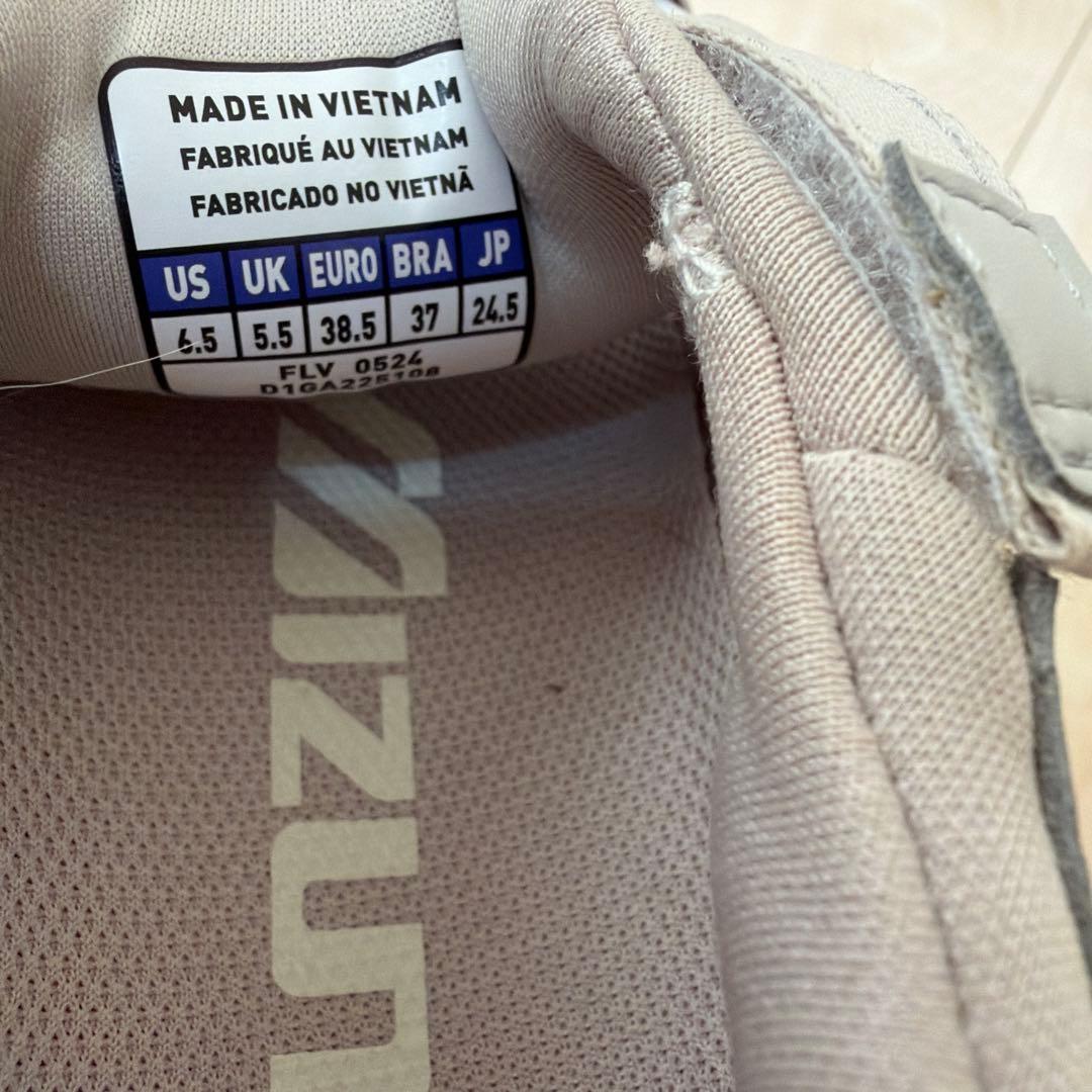 Mizuno グレー スニーカー クロスストラップ