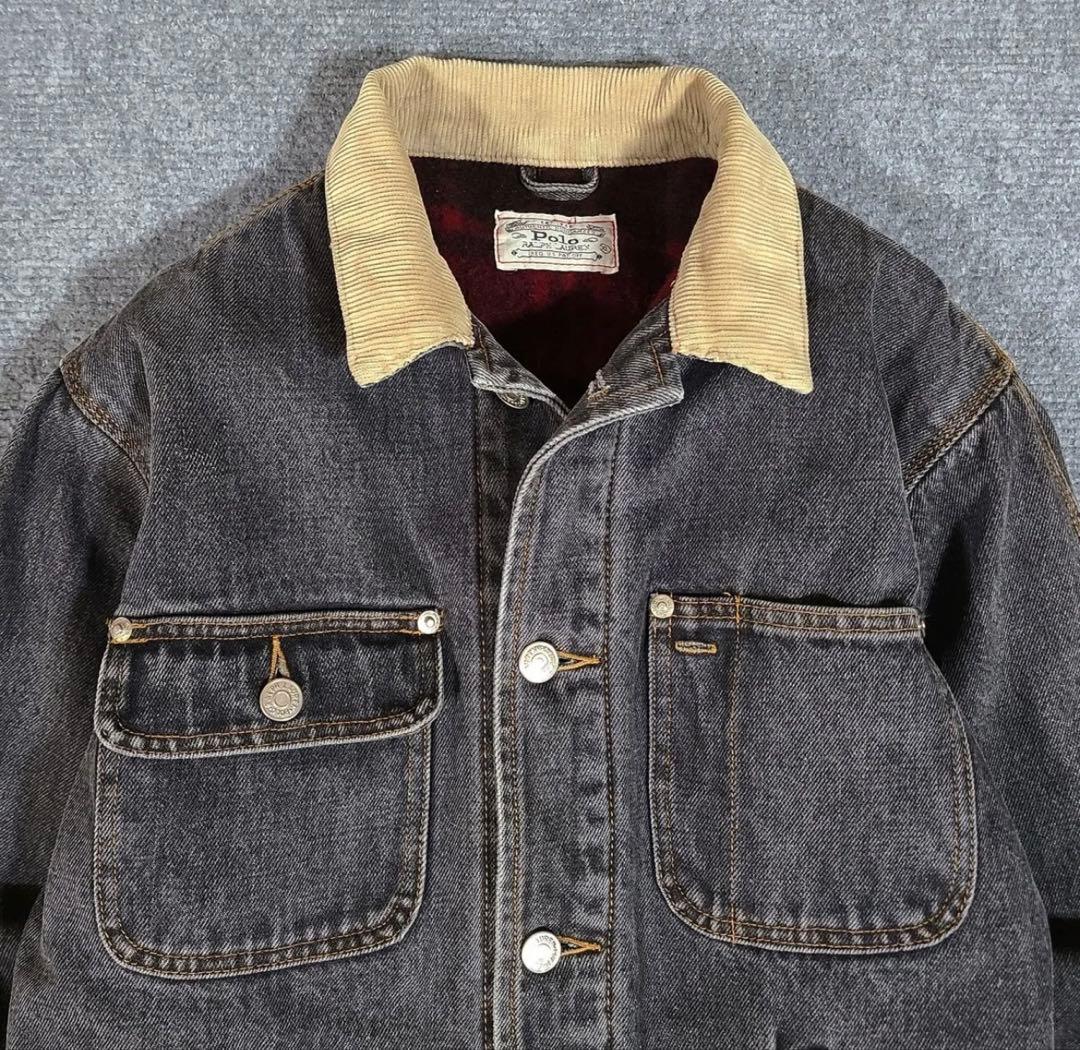 ラルフローレン　ブラックデニムジャケット