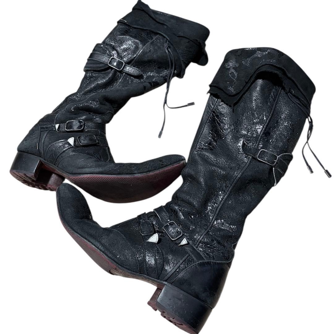 hiromu takahara コーティング ロングブーツ 革靴 archive