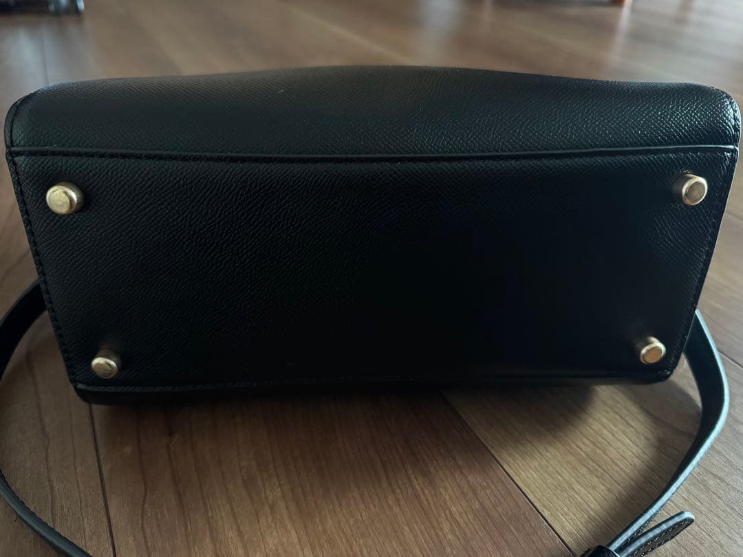 COACH ブラック ボストンショルダーバッグ