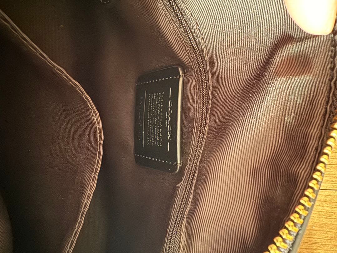 COACH ブラック ボストンショルダーバッグ