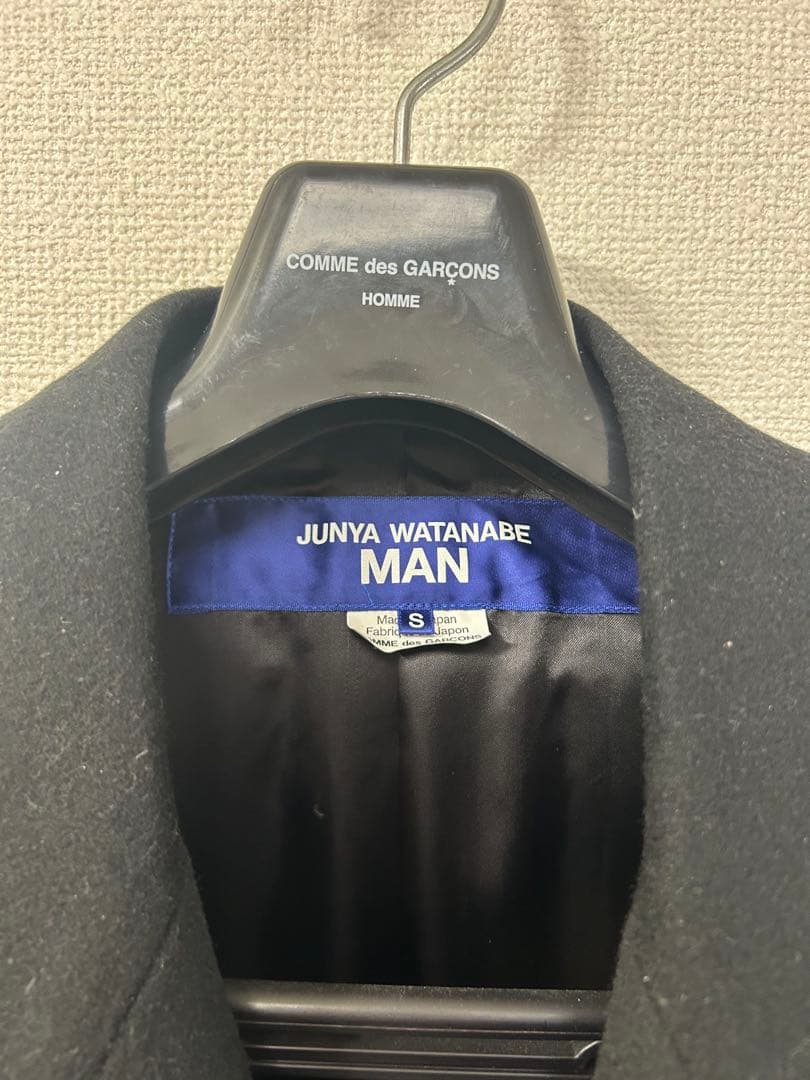 JUNYA WATANABE MAN ブラック チェスターコートS