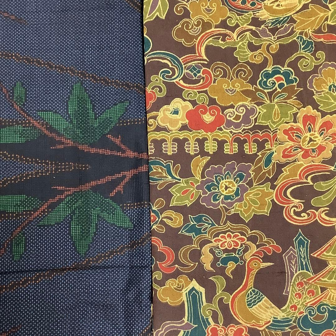 【彦兵衛mini】7マルキ本場大島紬入り！正絹紬など22点セット0201-7