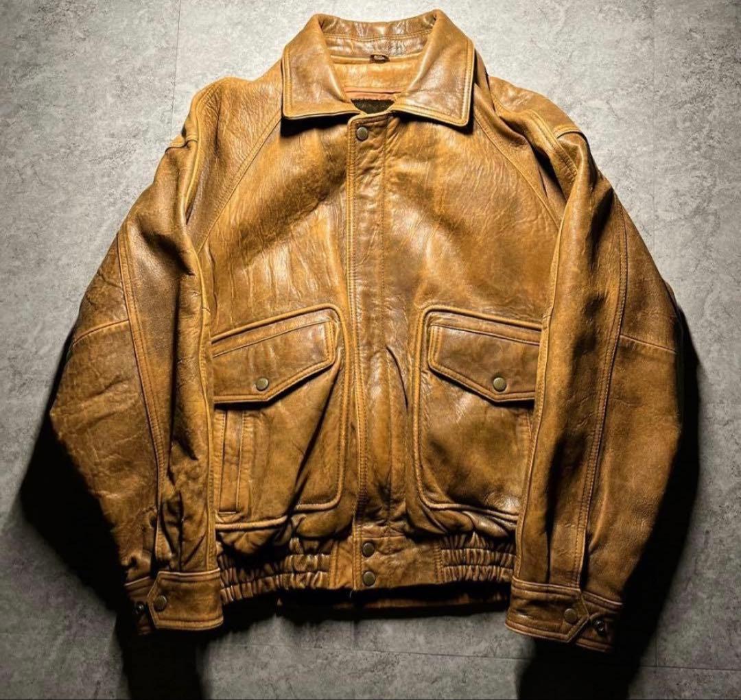 d*2様 90s ビンテージ G-1A-2フライトジャケットレ ザー 2way