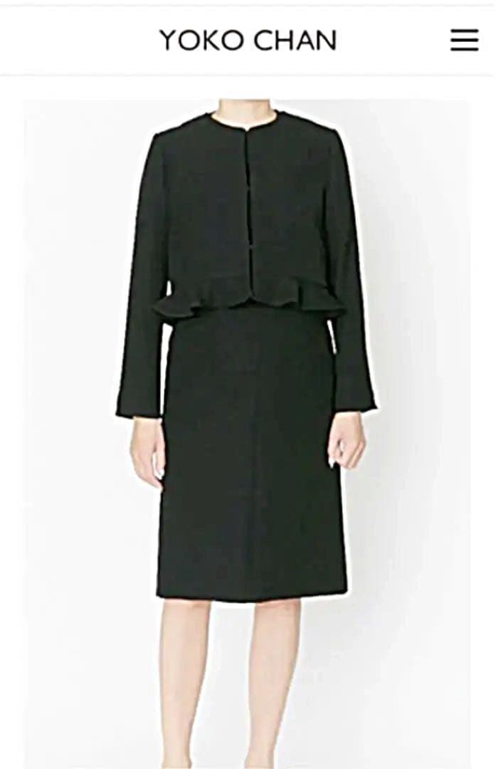 ヨーコチャン　ペプラムショートジャケット　ブラック　2021年製