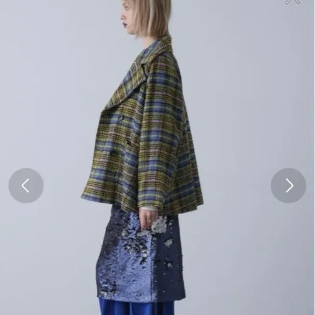 今期美品！ローズバッド　シャギーチェックコート