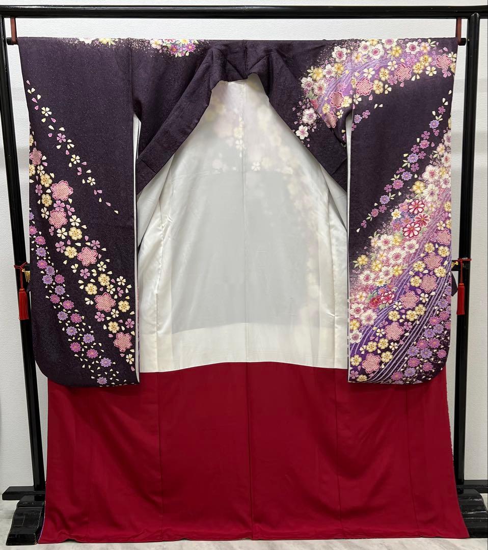 振り袖　フルセット　別誂長襦袢　薄紫　成人式　長尺袋帯　金彩加工　銀通し　743