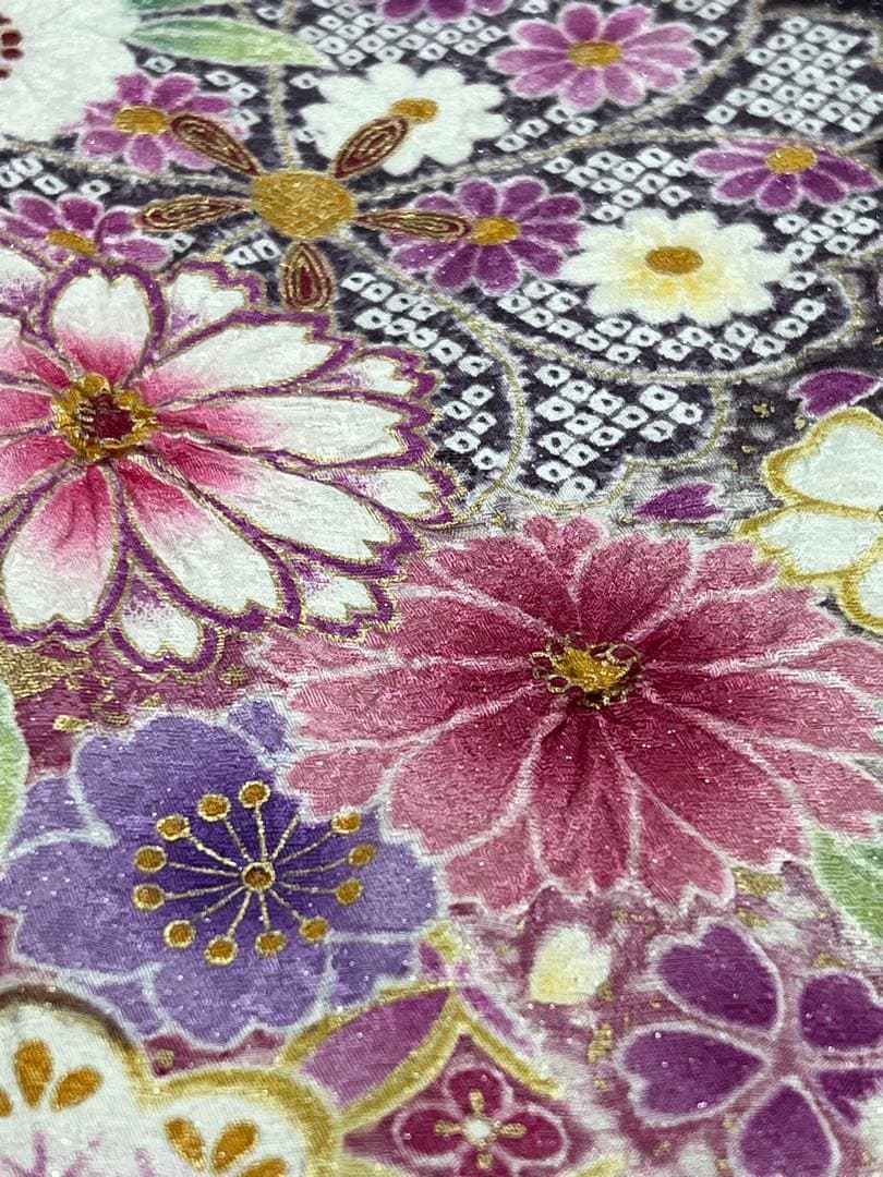 振り袖　フルセット　別誂長襦袢　薄紫　成人式　長尺袋帯　金彩加工　銀通し　743