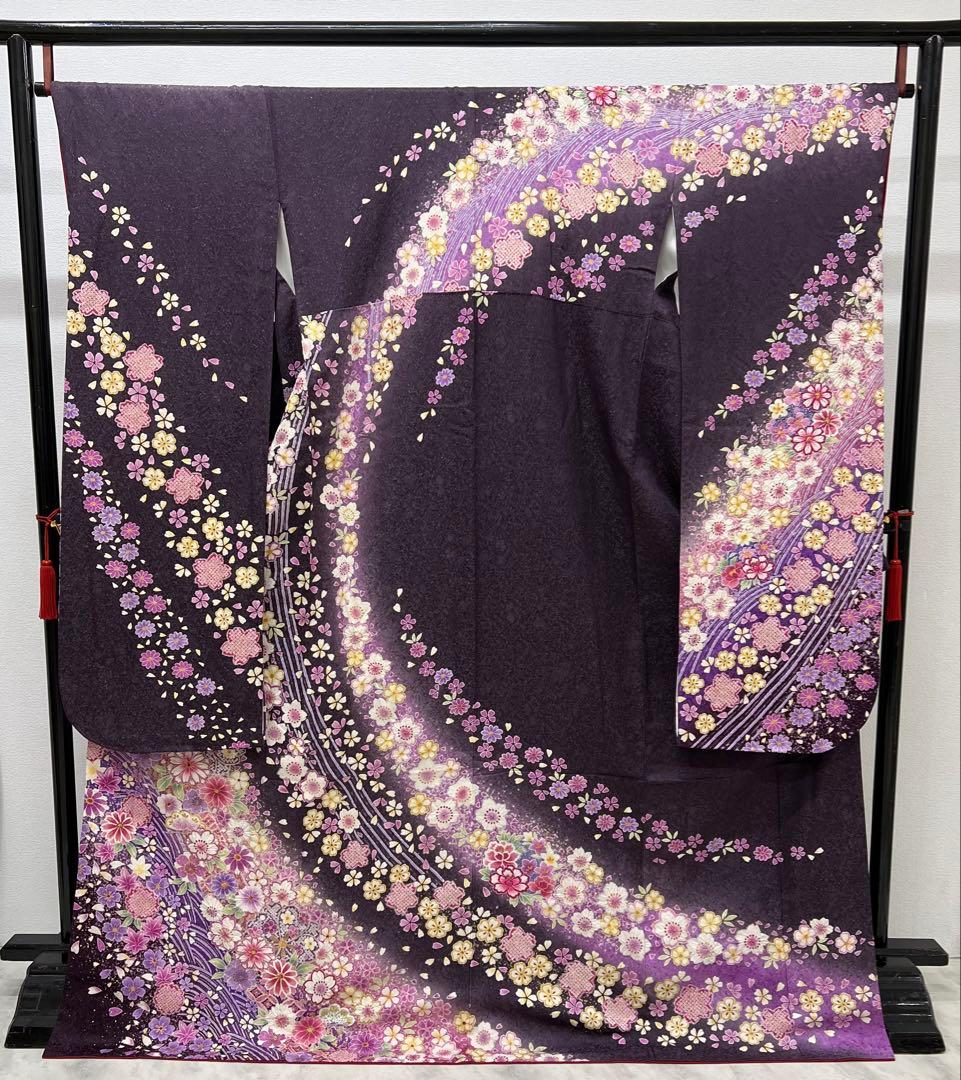 振り袖　フルセット　別誂長襦袢　薄紫　成人式　長尺袋帯　金彩加工　銀通し　743