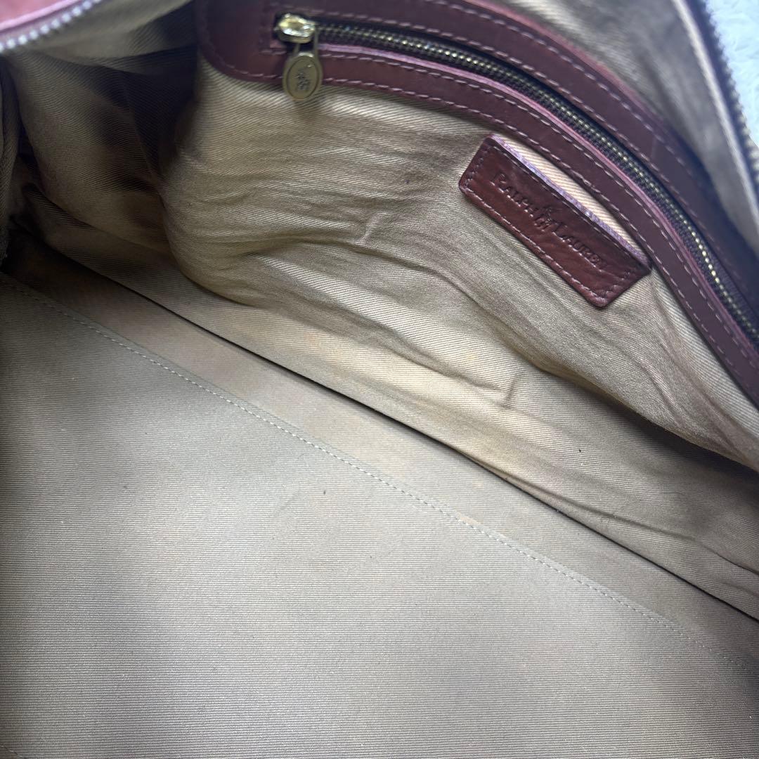 [希少] ラルフローレン　レザーボストンバッグ　2way 大容量　U.S.A