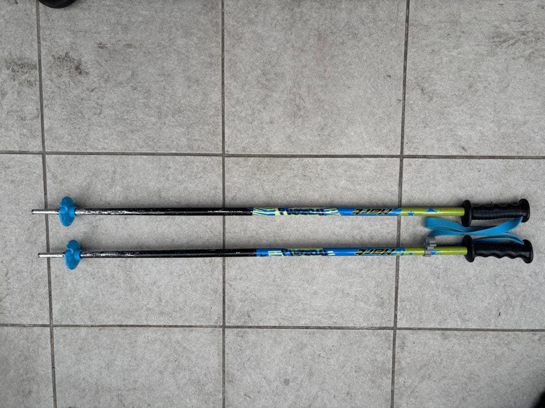 K2 INDY スキー板 124cm ビンディング付、ブーツ、ポール　3点セット