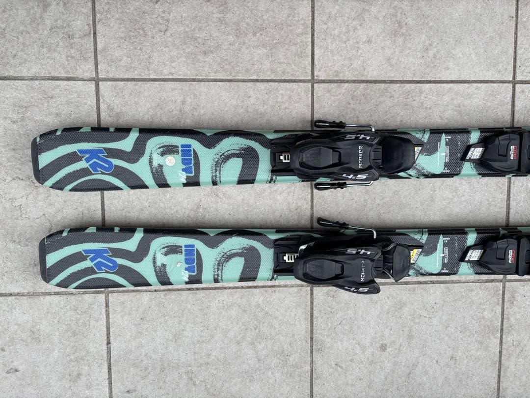K2 INDY スキー板 124cm ビンディング付、ブーツ、ポール　3点セット