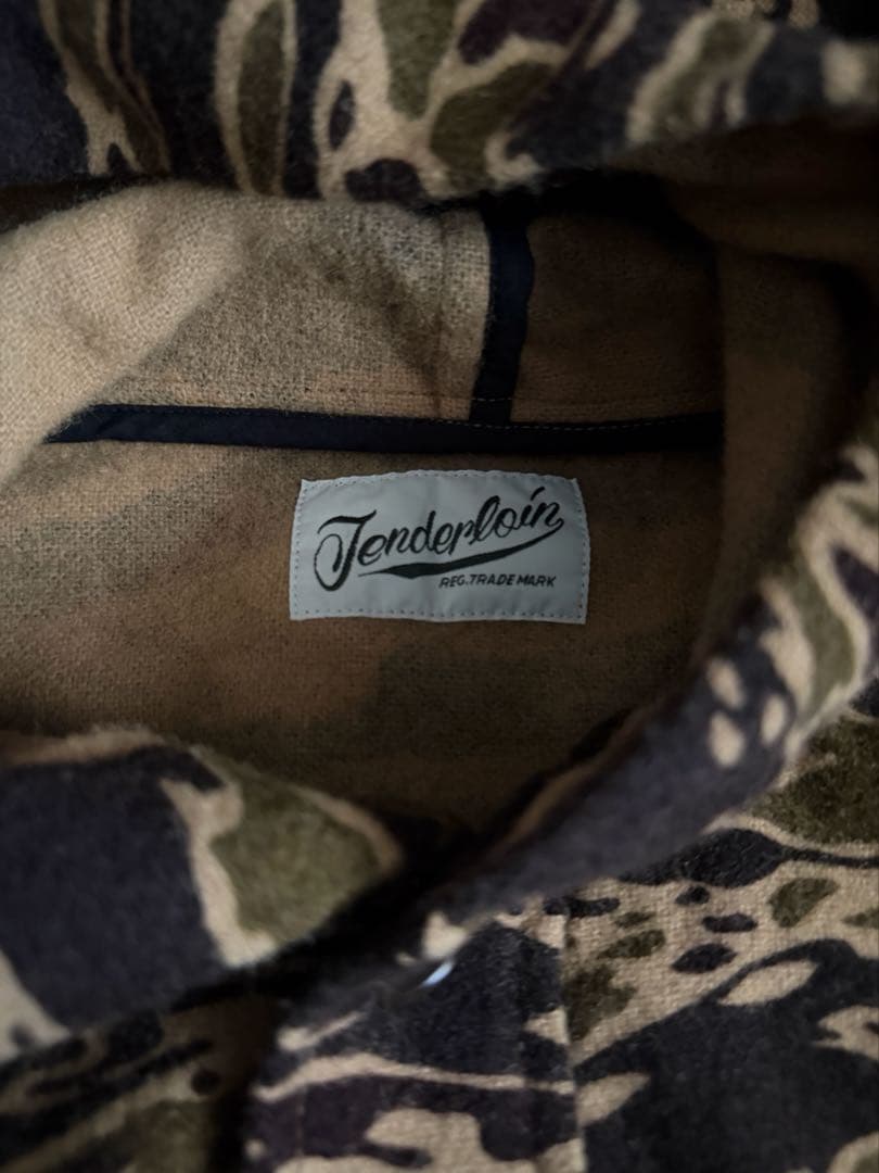 テンダーロイン ウールシャツ　バンブー　カモフラ　ジャケット　迷彩　XL