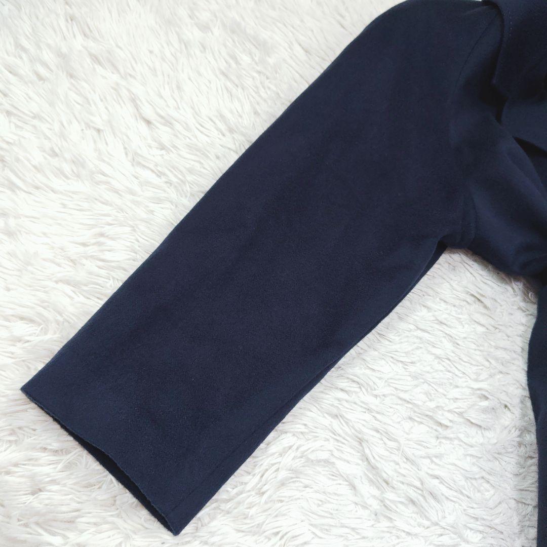 【カシミヤ100%】ダブルブレストロングコート エンチャリオット チェスター紺色