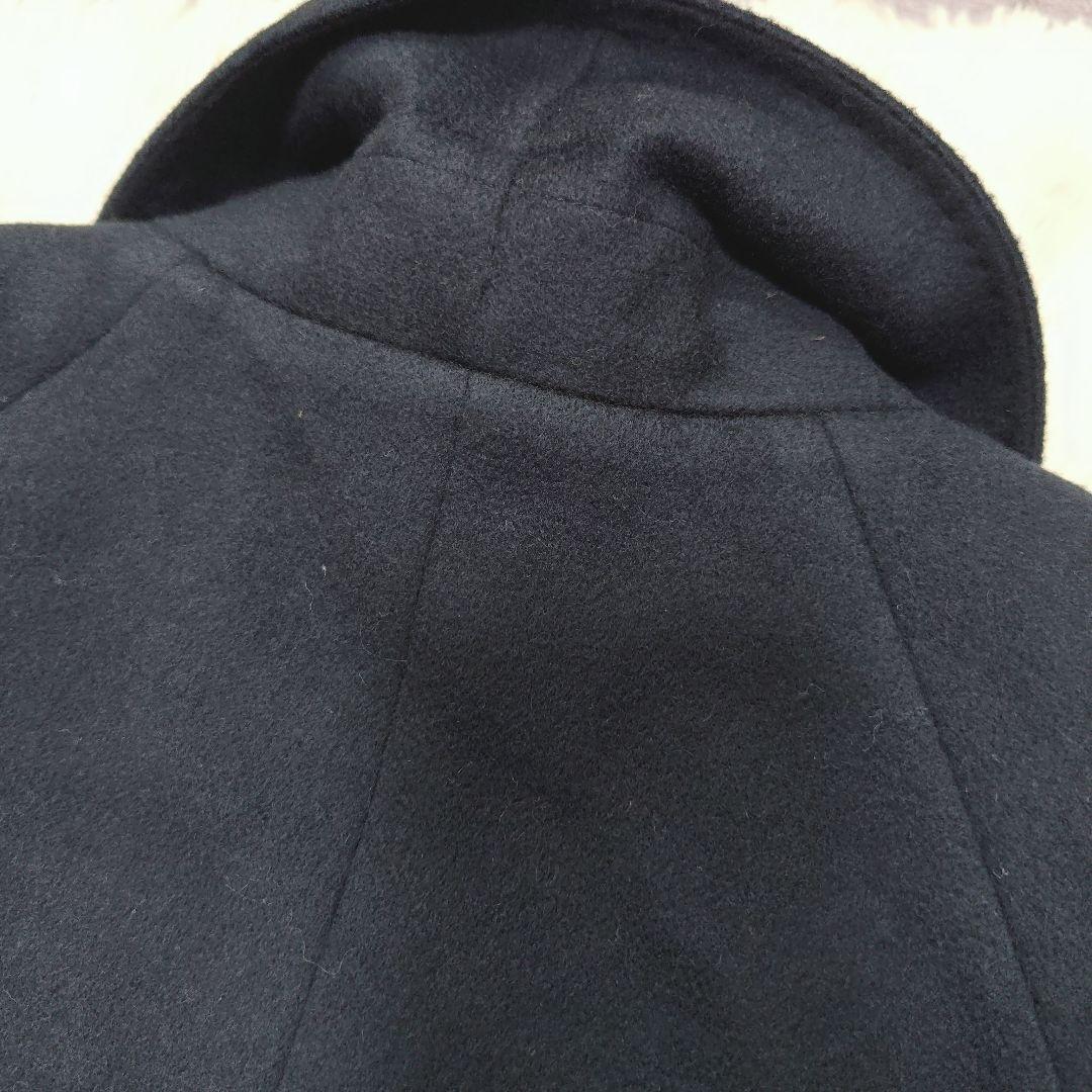 【カシミヤ100%】ダブルブレストロングコート エンチャリオット チェスター紺色