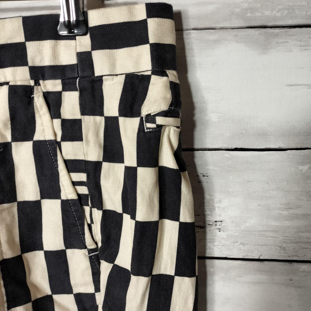 オールド品 コムデギャルソン 目の錯覚デザイン クロップド丈パンツ 再構築