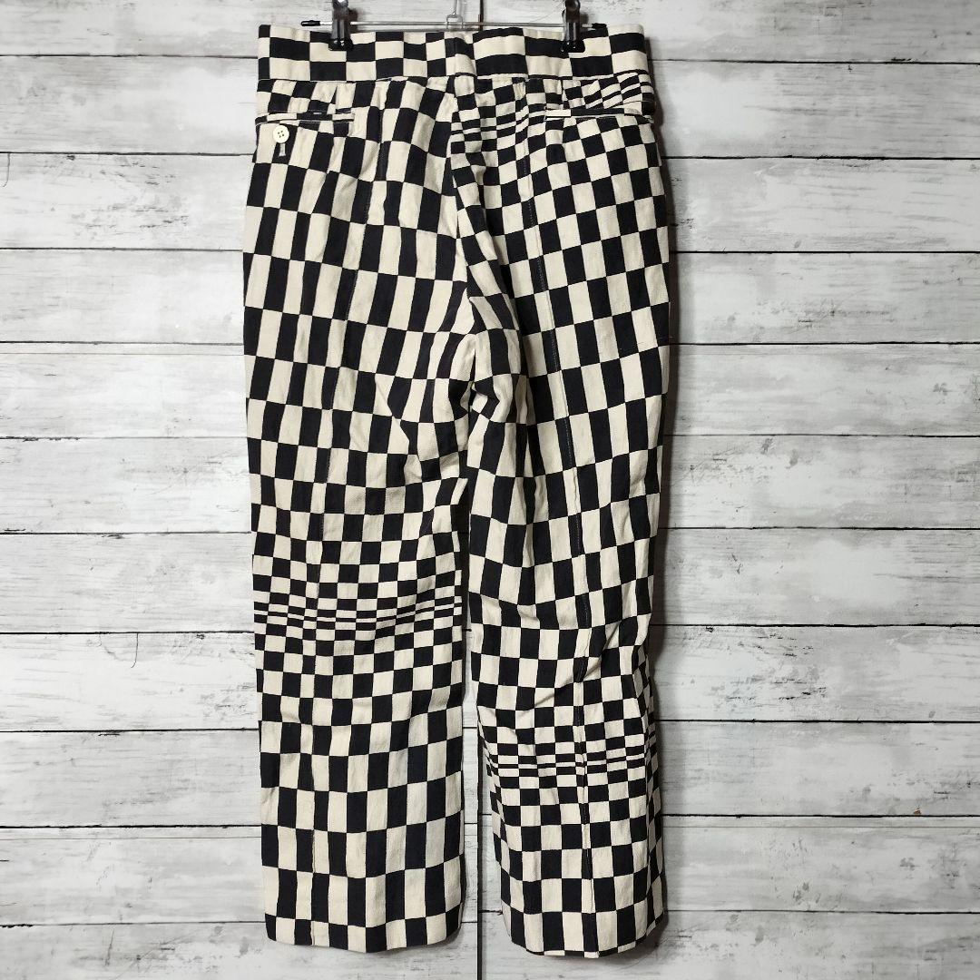 オールド品 コムデギャルソン 目の錯覚デザイン クロップド丈パンツ 再構築