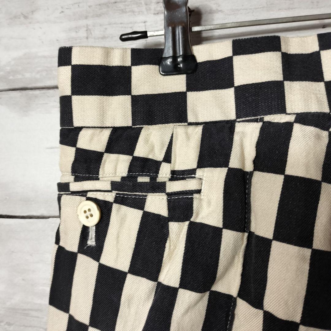 オールド品 コムデギャルソン 目の錯覚デザイン クロップド丈パンツ 再構築