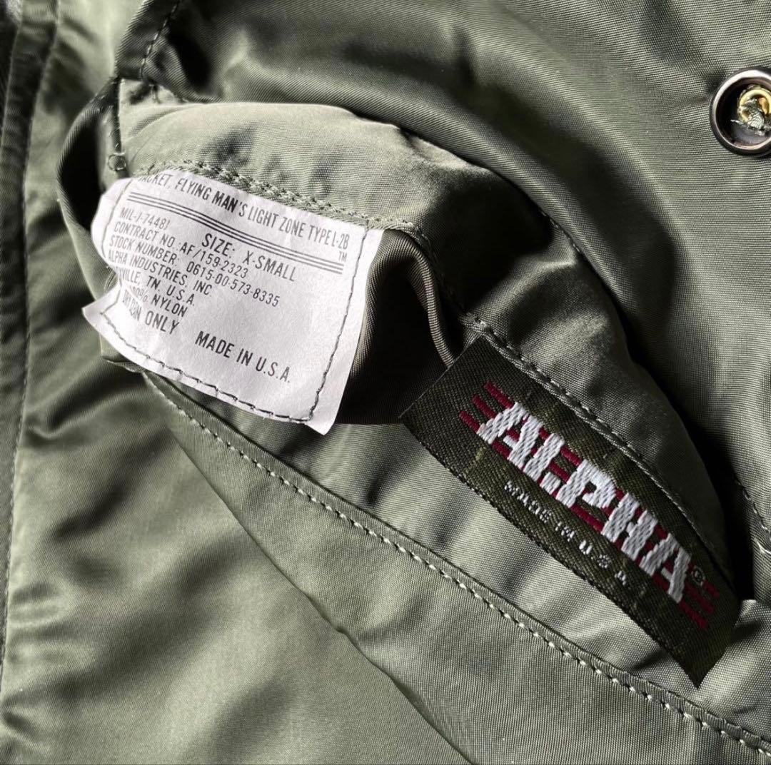80s USA製 ALPHA L-2B flight bomber jacket