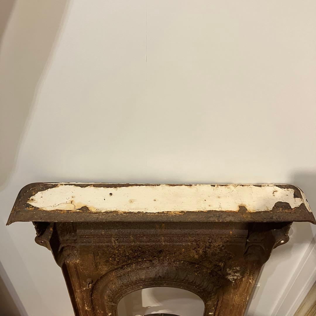 アンティーク　白マントルピース　鉄製