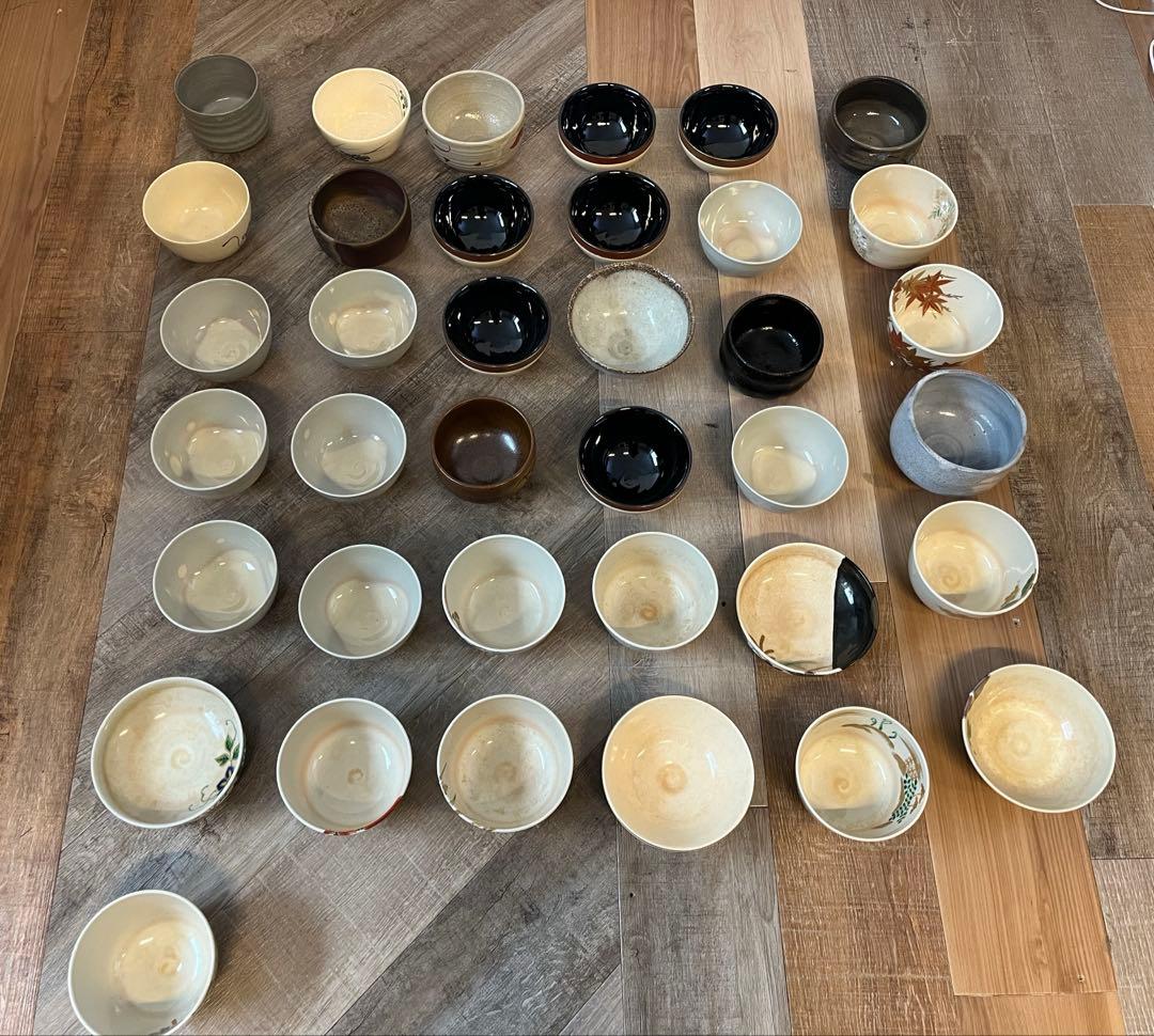 に*も様 茶碗 抹茶碗 数茶碗 まとめて 37点 茶道具 箱無し 陶器 いろいろ