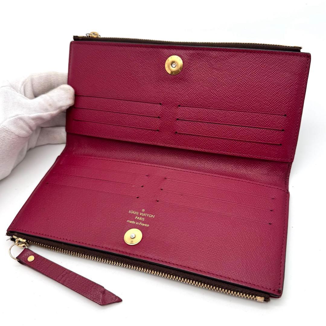 【極美品】ルイヴィトン　モノグラム　ポルトフォイユ・アデル　フューシャ　長財布