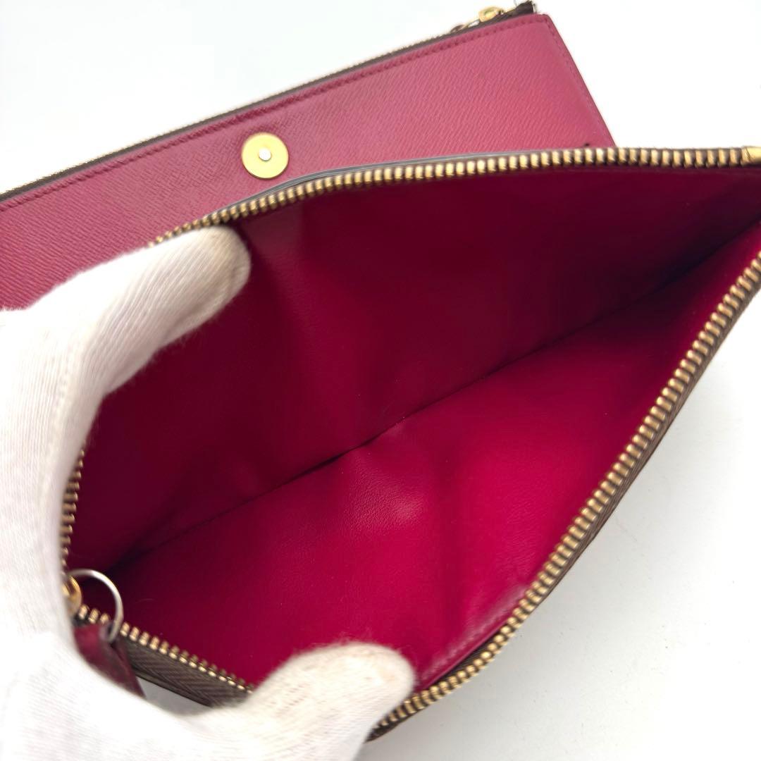 【極美品】ルイヴィトン　モノグラム　ポルトフォイユ・アデル　フューシャ　長財布
