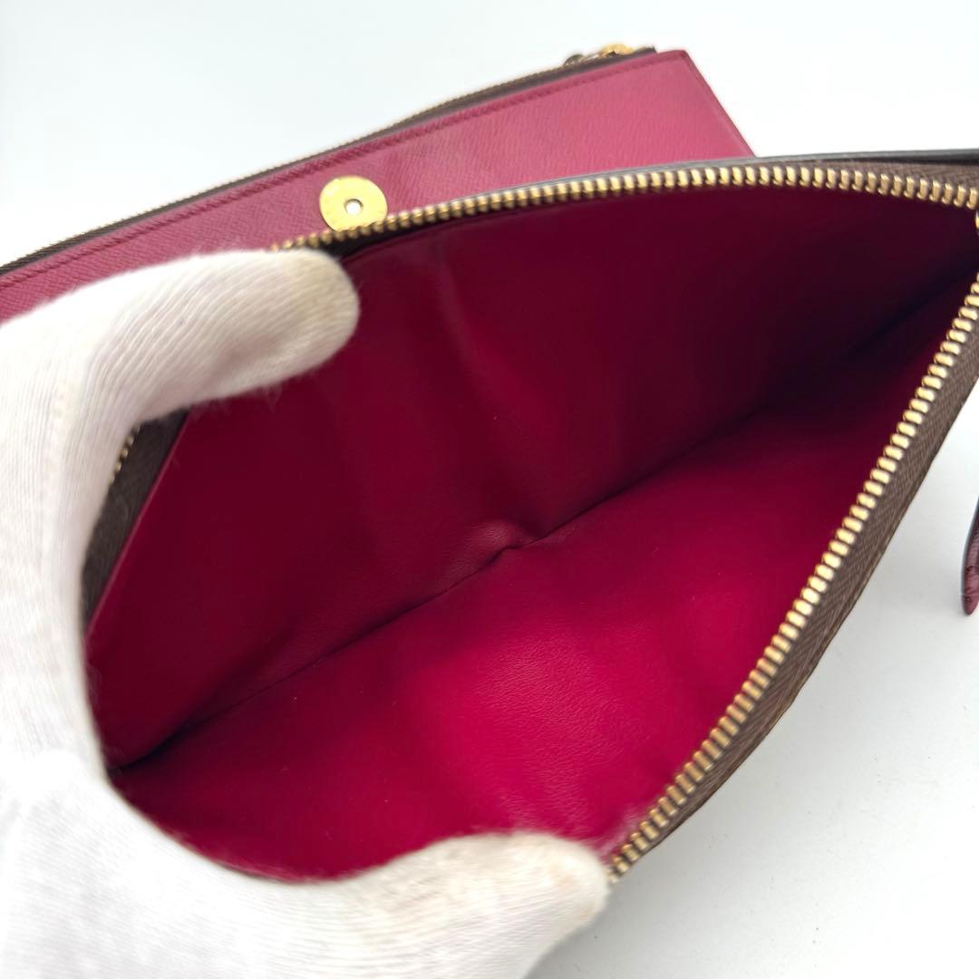 【極美品】ルイヴィトン　モノグラム　ポルトフォイユ・アデル　フューシャ　長財布