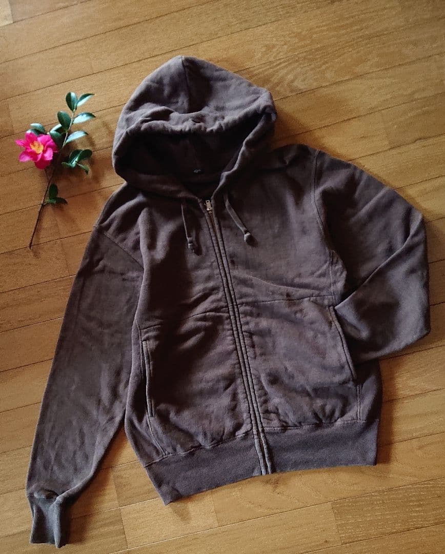 45R☆裏毛の908ジップフーディ/ブラウン♪