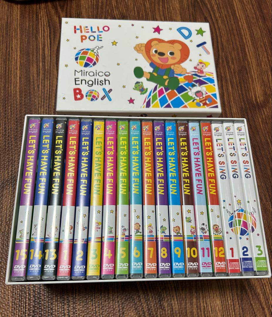 【美品・完品】Miraico English DVD ボックス