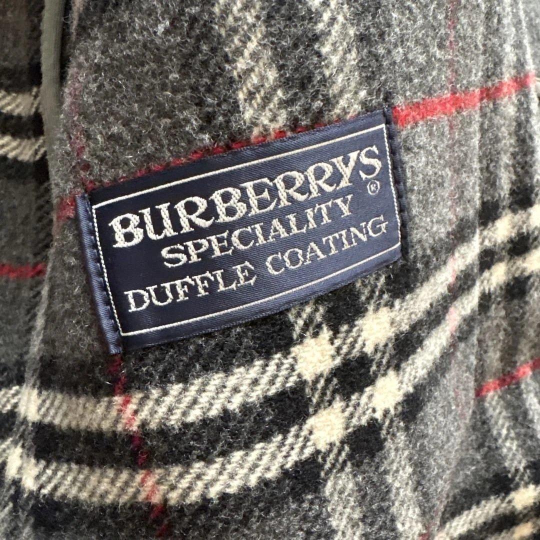 美品✨バーバリー ダッフルコート ノバチェック ウール100% グレー