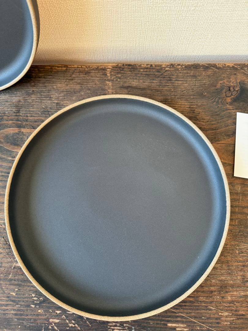 HASAMI PORCELAIN ダークグレー2枚セット22センチ　黒　マット