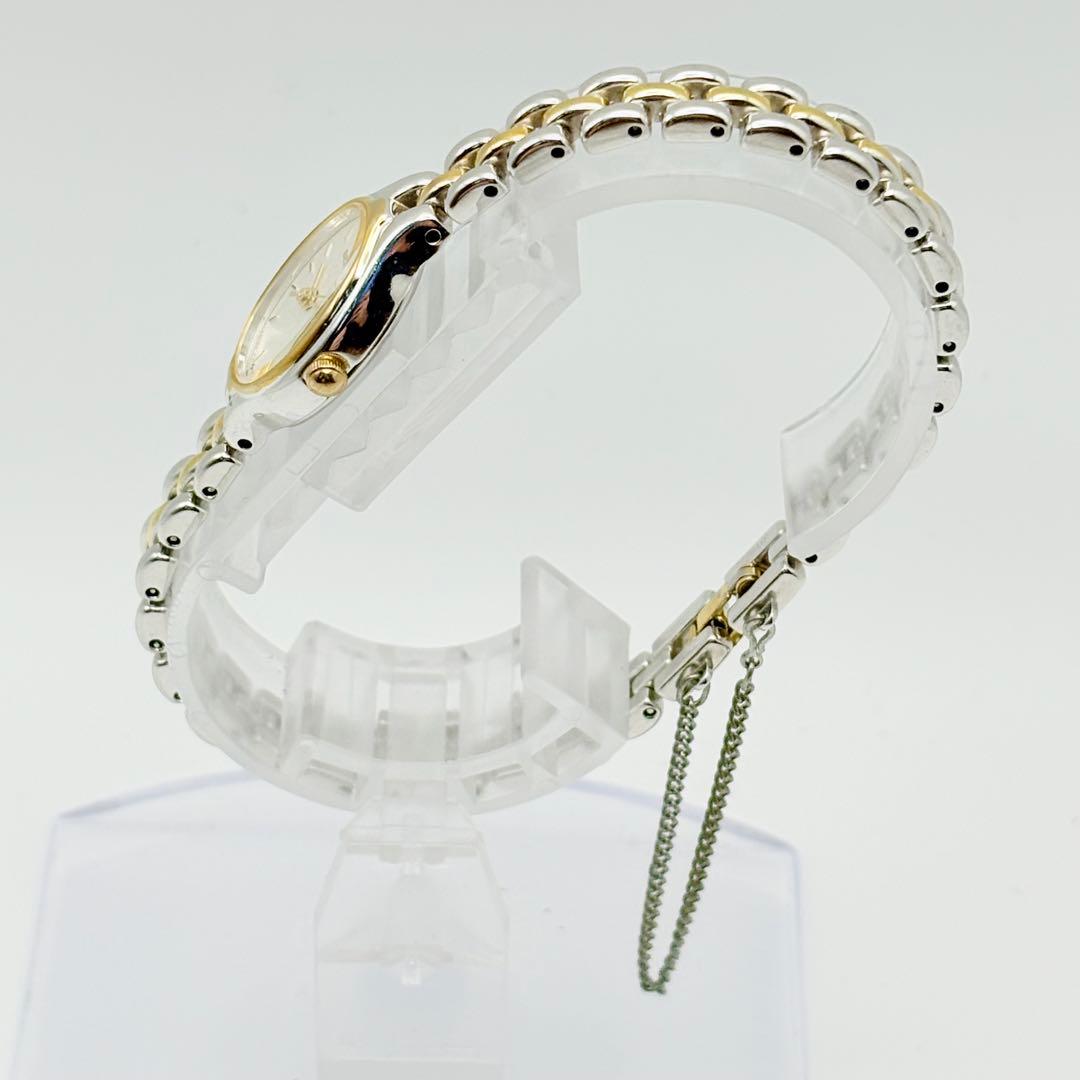 美品 新品電池 SEIKO セイコー 腕時計 コンビカラー レディース オーバル