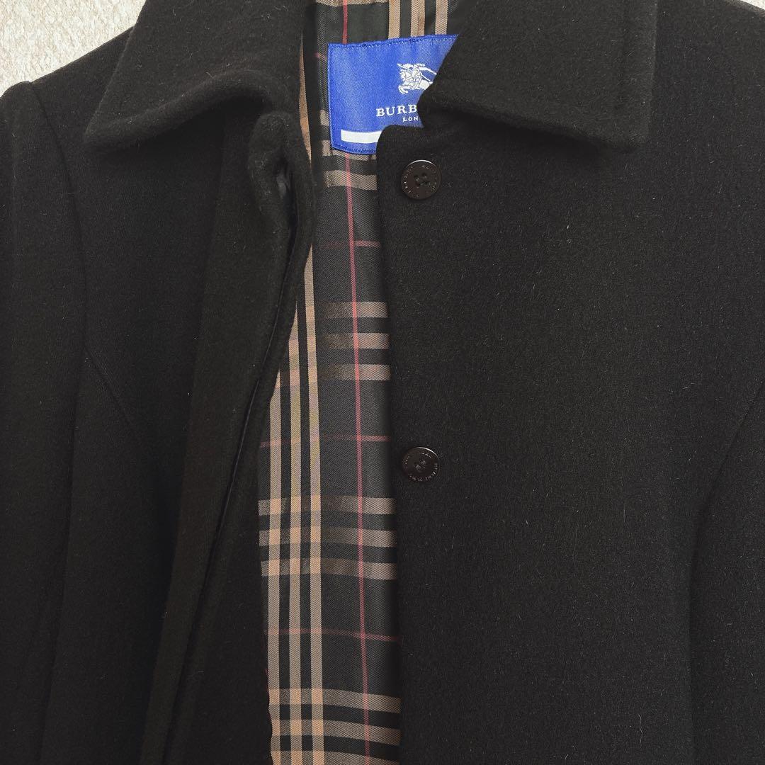 希少✨ BURBERRY バーバリー ブルーレーベル アンゴラ チェック コート