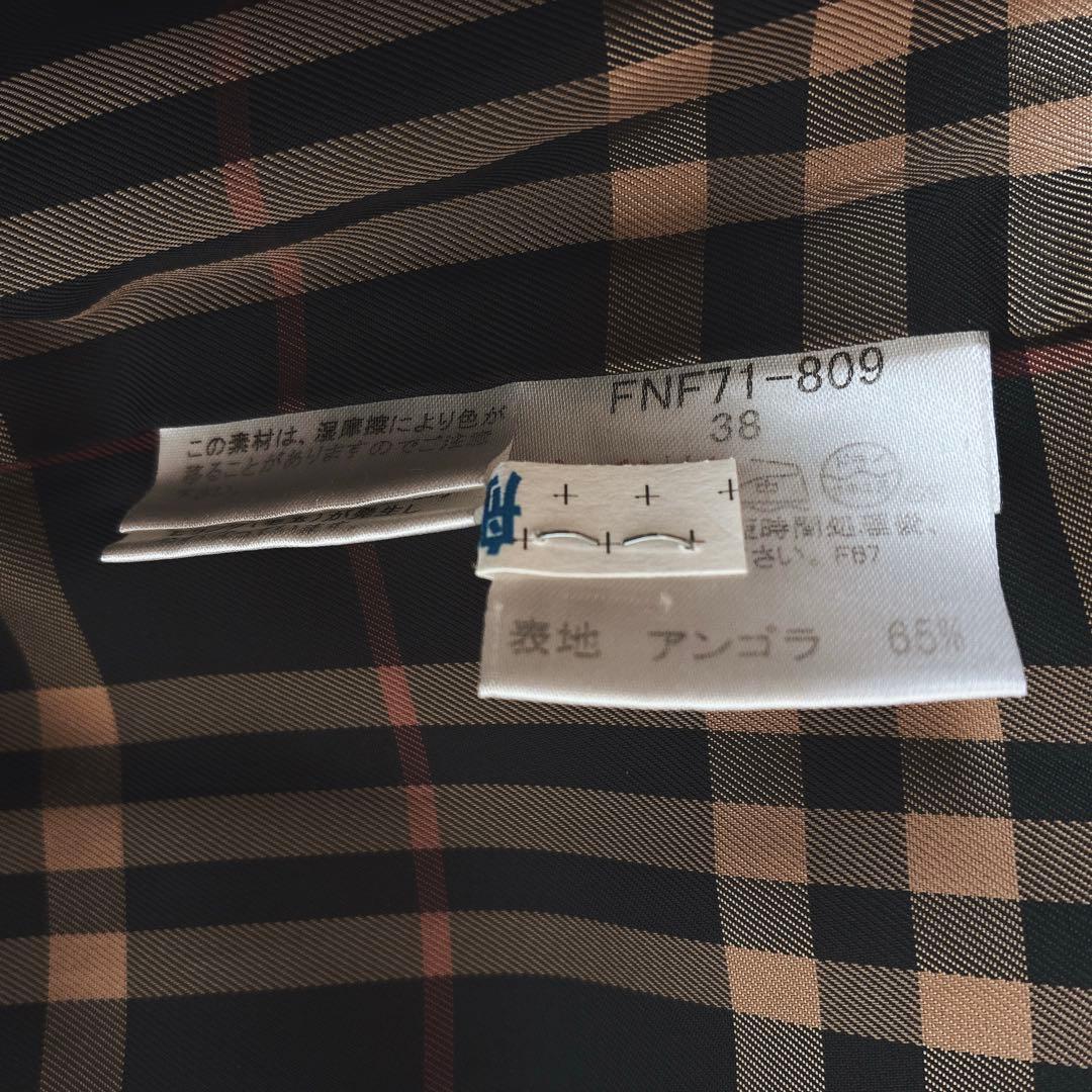 希少✨ BURBERRY バーバリー ブルーレーベル アンゴラ チェック コート